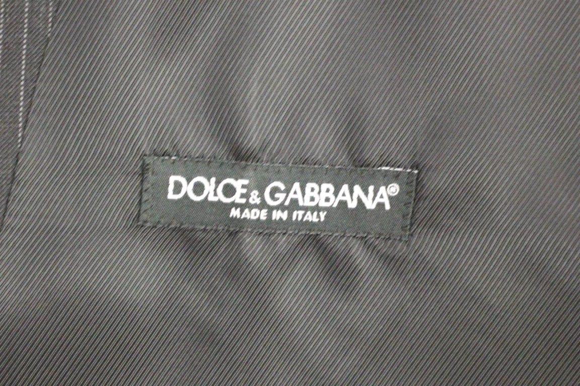Dolce & Gabbana Formal Vests IT48 | M Dolce & Gabbana Elegant Gray Striped Dress Vest