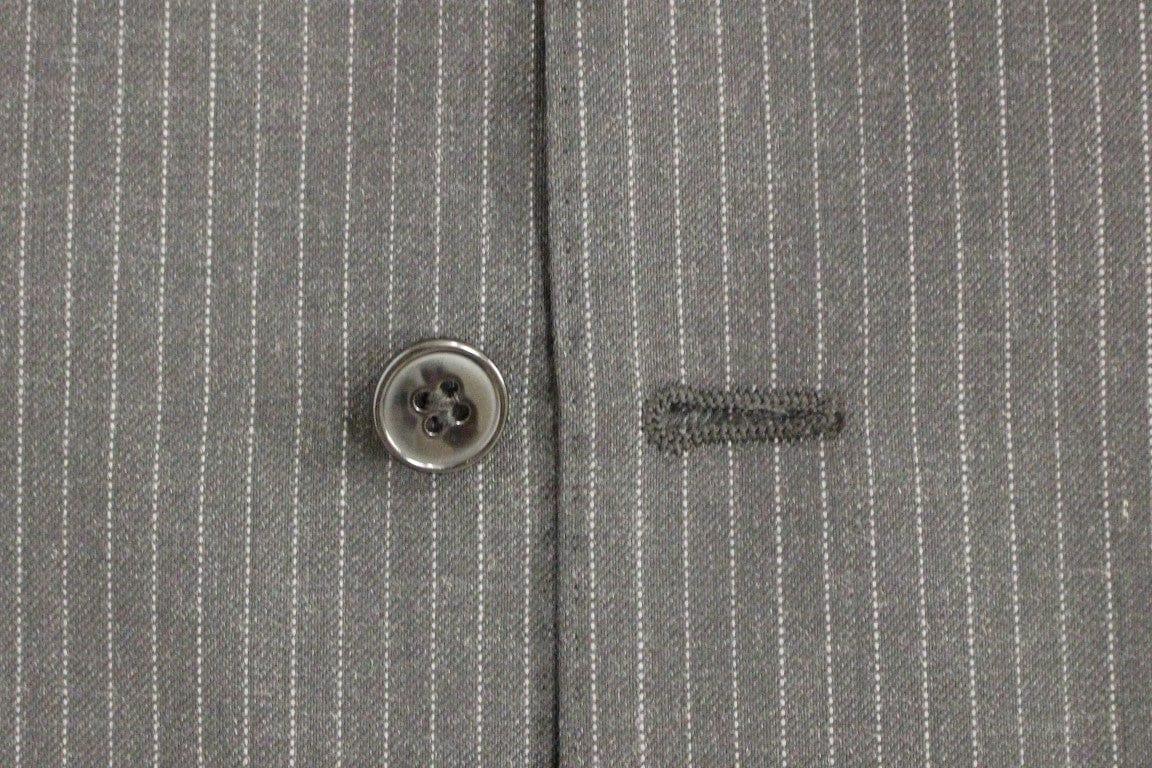 Dolce & Gabbana Formal Vests IT48 | M Dolce & Gabbana Elegant Gray Striped Dress Vest