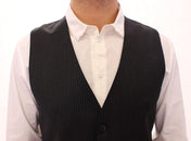 Dolce & Gabbana Formal Vests IT48 | M Dolce & Gabbana Elegant Gray Striped Dress Vest