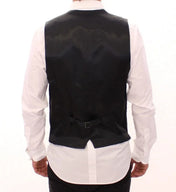 Dolce & Gabbana Formal Vests IT48 | M Dolce & Gabbana Elegant Gray Striped Dress Vest