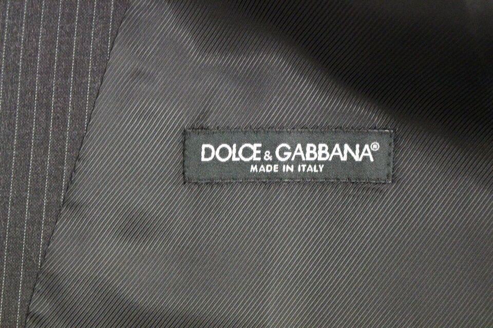 Dolce & Gabbana Formal Vests IT48 | M Dolce & Gabbana Elegant Gray Striped Dress Vest