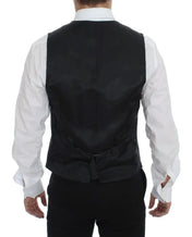 Dolce & Gabbana Formal Vests IT48 | M Dolce & Gabbana Elegant Gray Striped Dress Vest