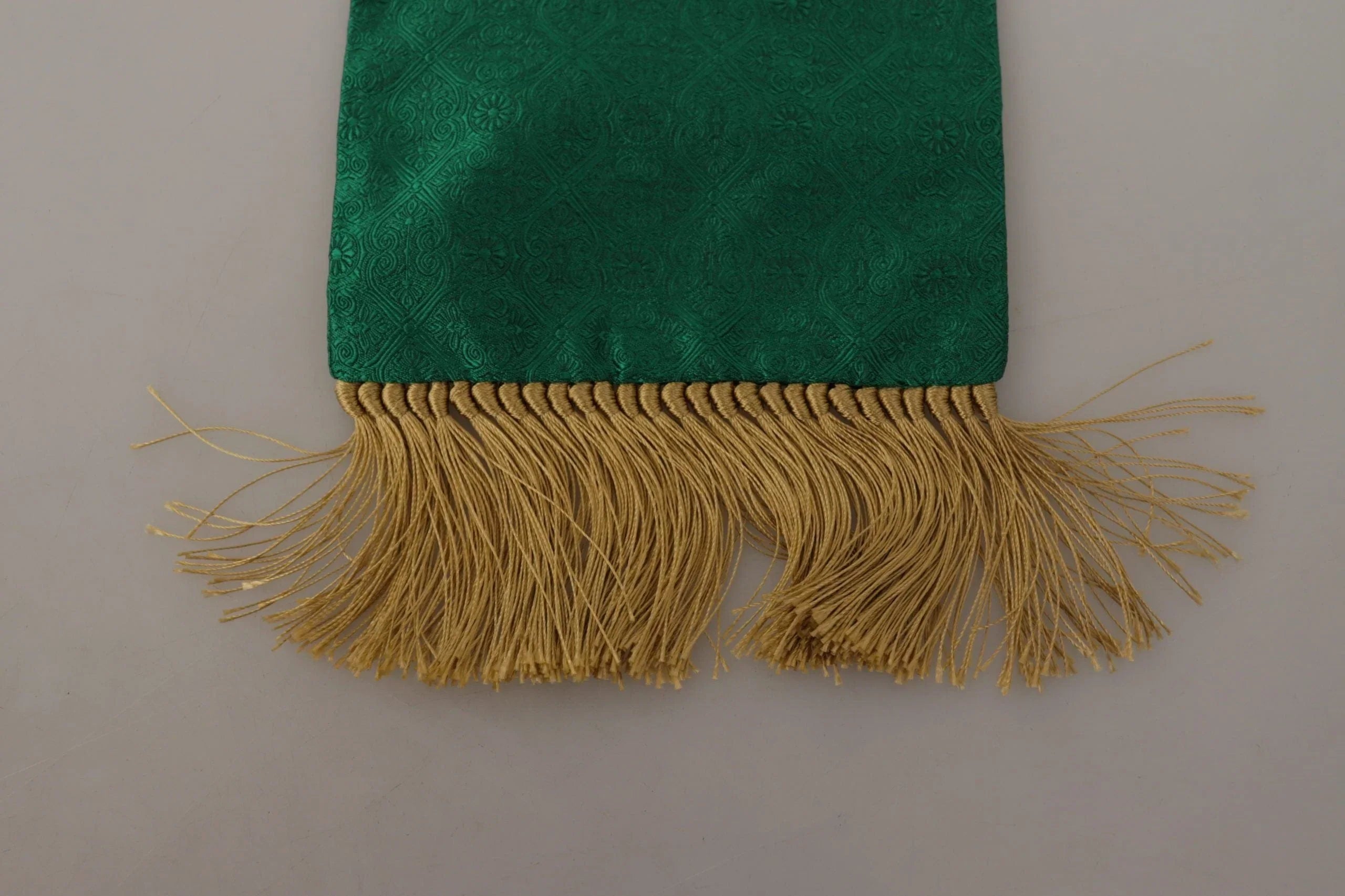 Dolce & Gabbana Scarves Dolce & Gabbana Elegant Green Silk Blend Men's Scarf