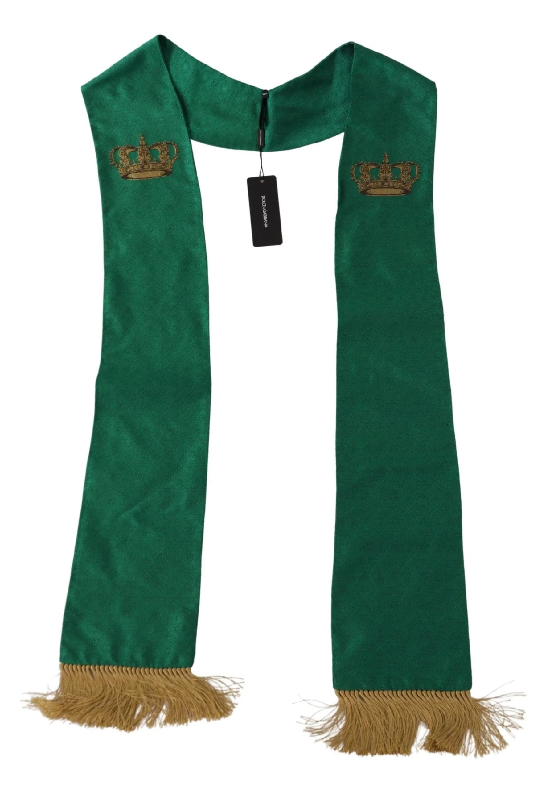 Dolce & Gabbana Scarves Dolce & Gabbana Elegant Green Silk Blend Men's Scarf