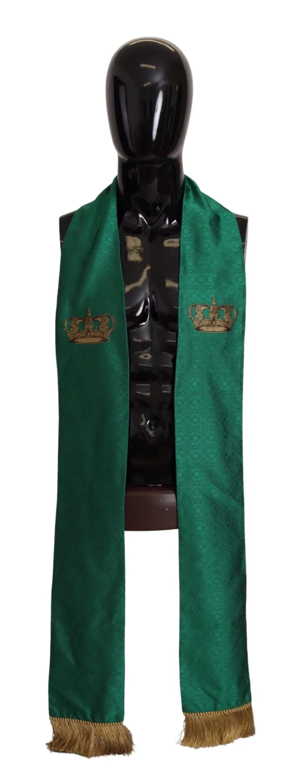 Dolce & Gabbana Scarves Dolce & Gabbana Elegant Green Silk Blend Men's Scarf