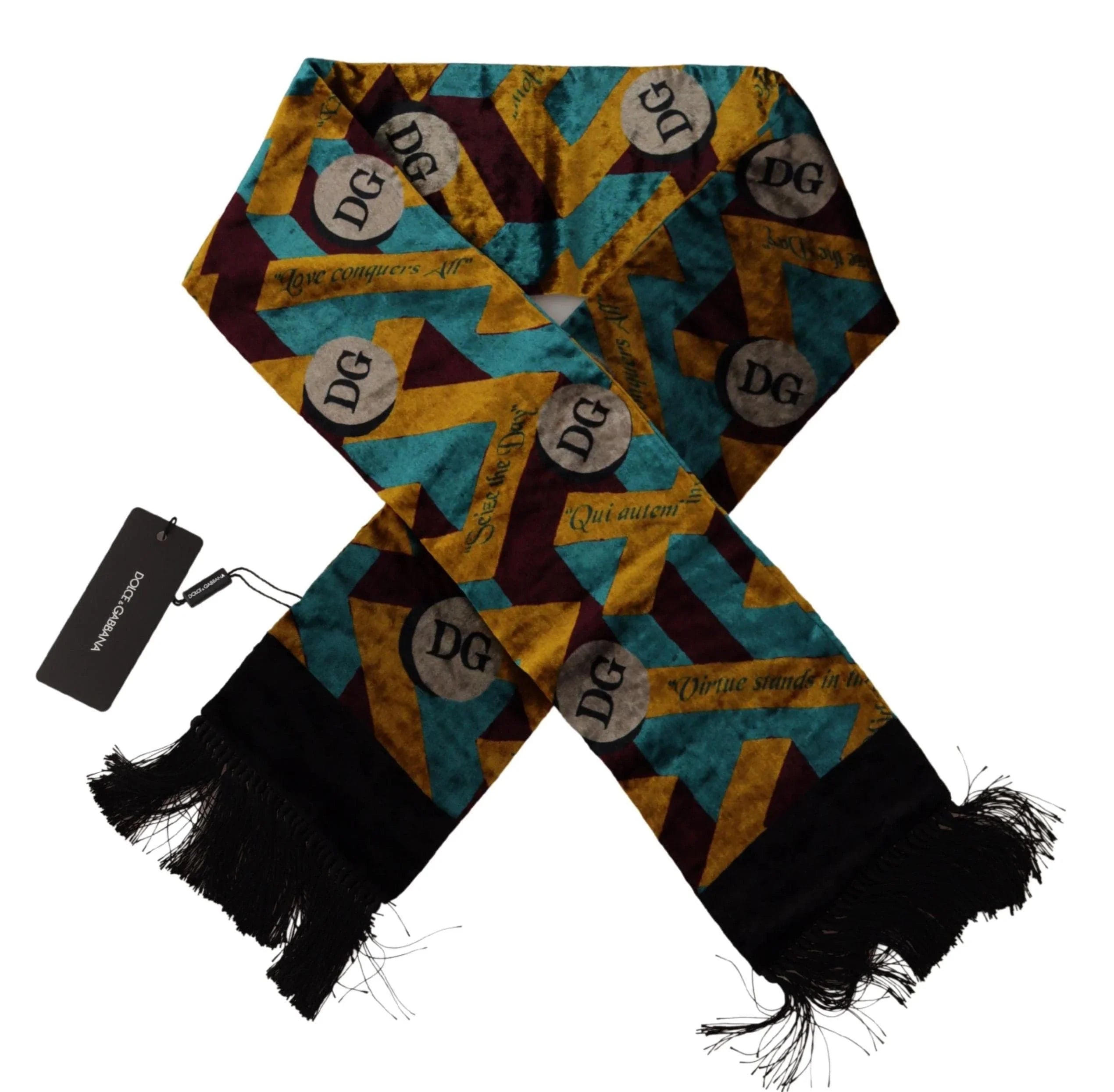 Dolce & Gabbana Scarves Dolce & Gabbana Elegant Multicolor Silk Blend Men's Scarf