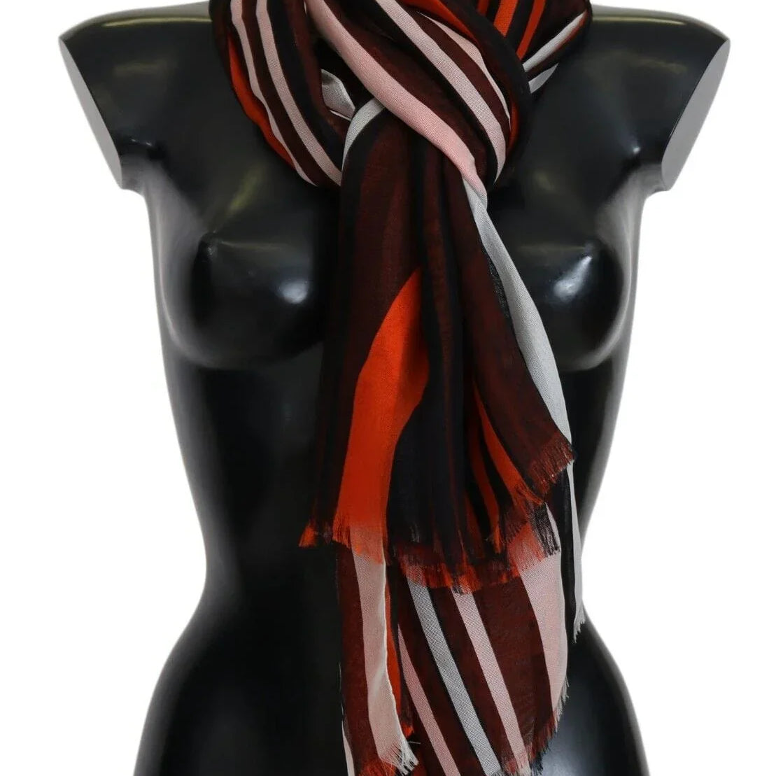 Dolce & Gabbana Scarves Dolce & Gabbana Elegant Multicolor Silk Fringed Scarf