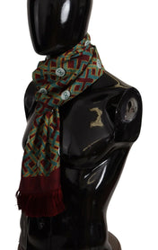 Dolce & Gabbana Scarves Dolce & Gabbana Elegant Multicolor Silk Men's Scarf Wrap