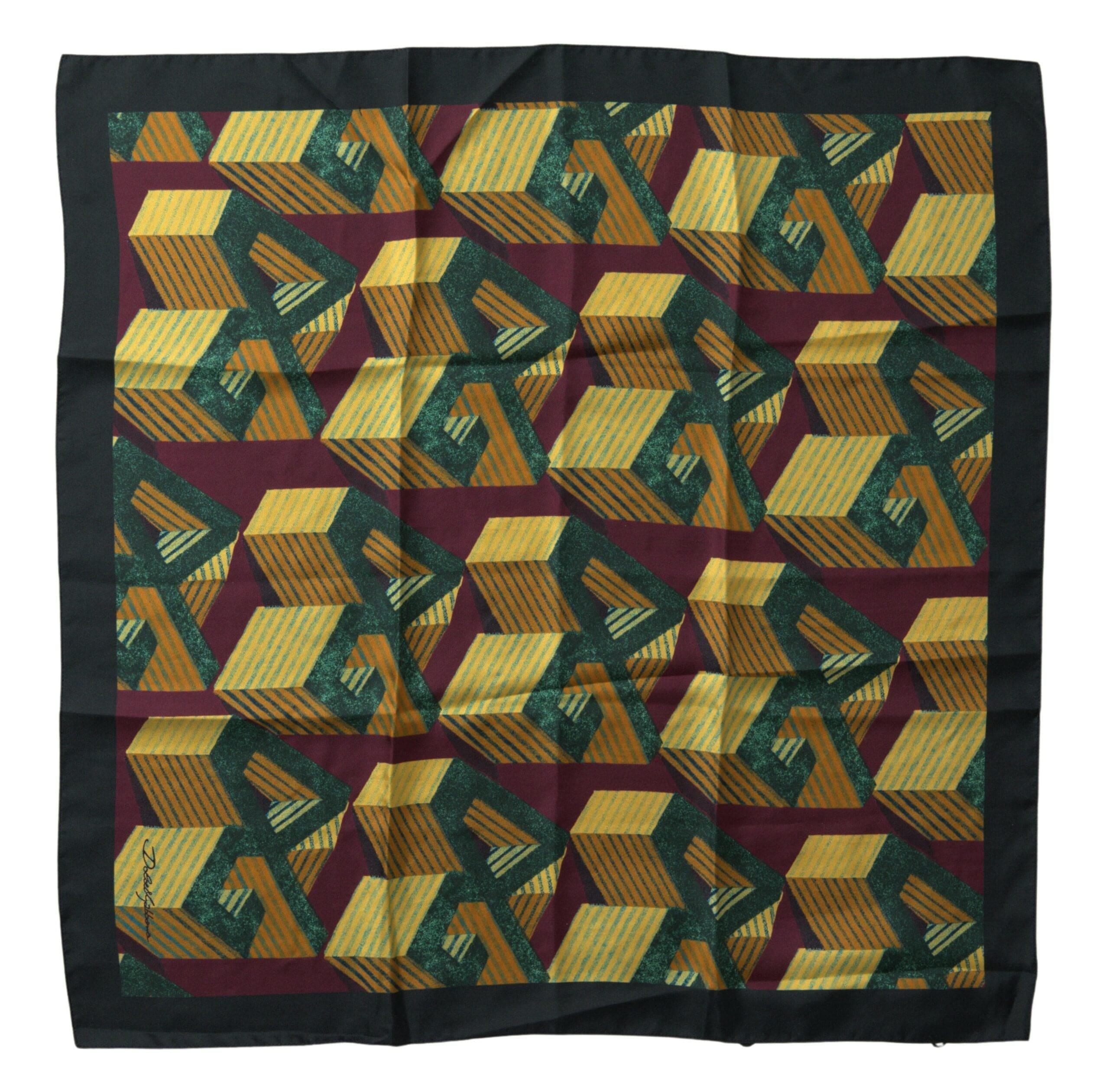 Dolce & Gabbana Scarves Dolce & Gabbana Elegant Multicolor Silk Men's Square Scarf