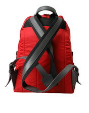Dolce & Gabbana Backpacks Dolce & Gabbana Elegant Red Nylon-Leather Backpack
