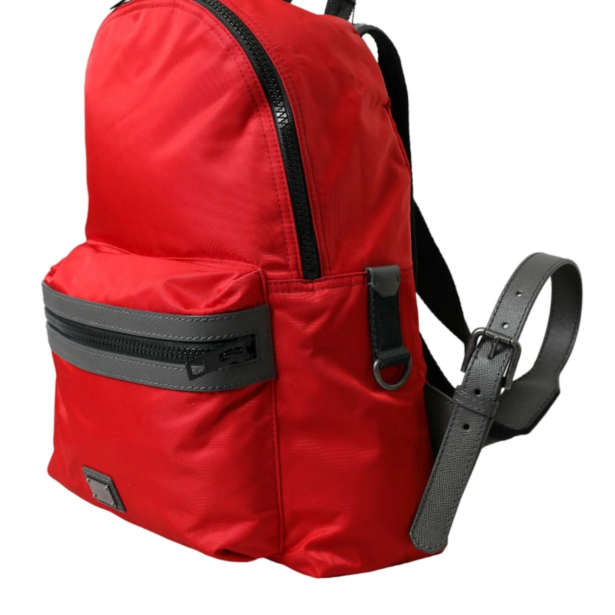 Dolce & Gabbana Backpacks Dolce & Gabbana Elegant Red Nylon-Leather Backpack