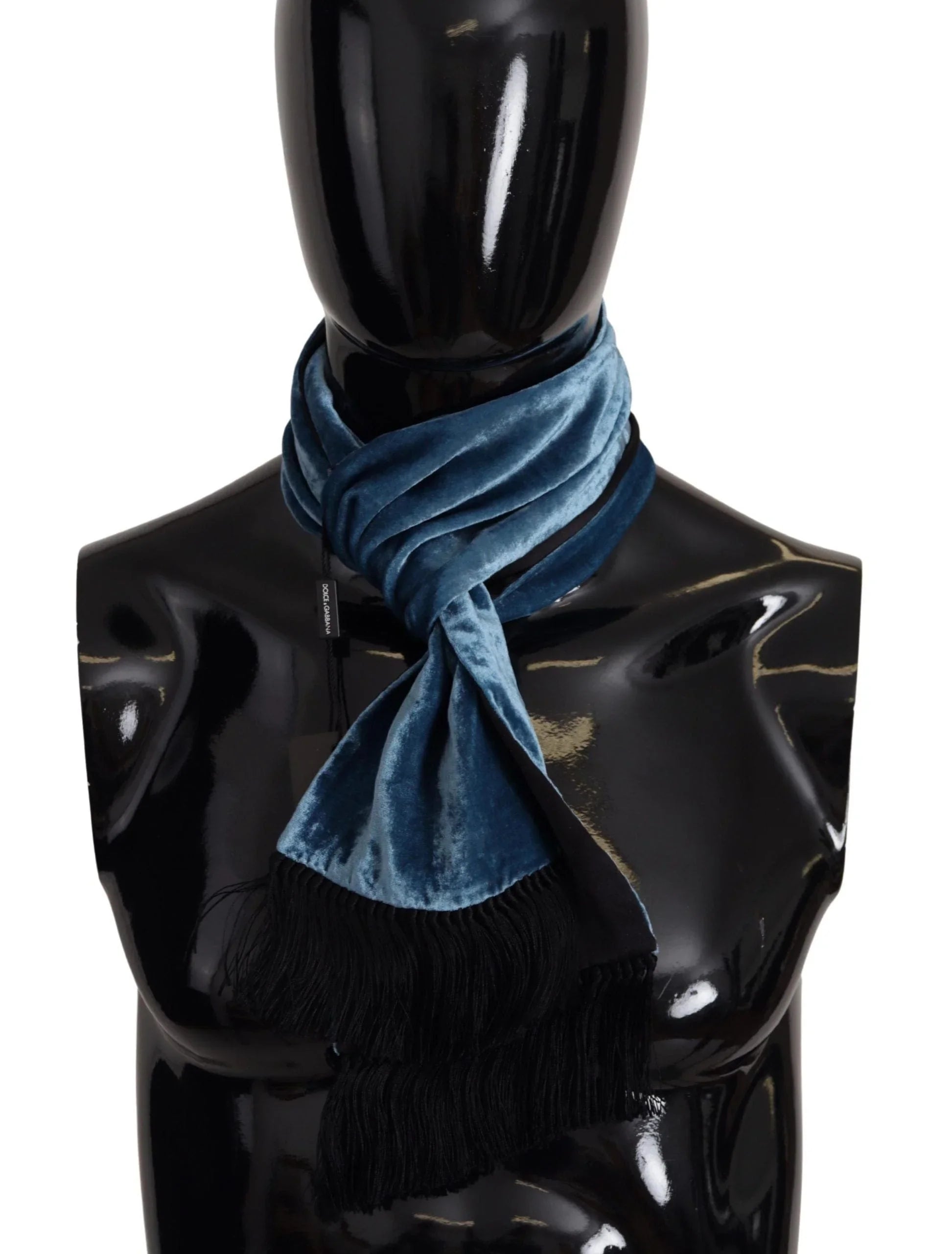 Dolce & Gabbana Scarves Dolce & Gabbana Elegant Silk Men's Scarf in Regal Blue