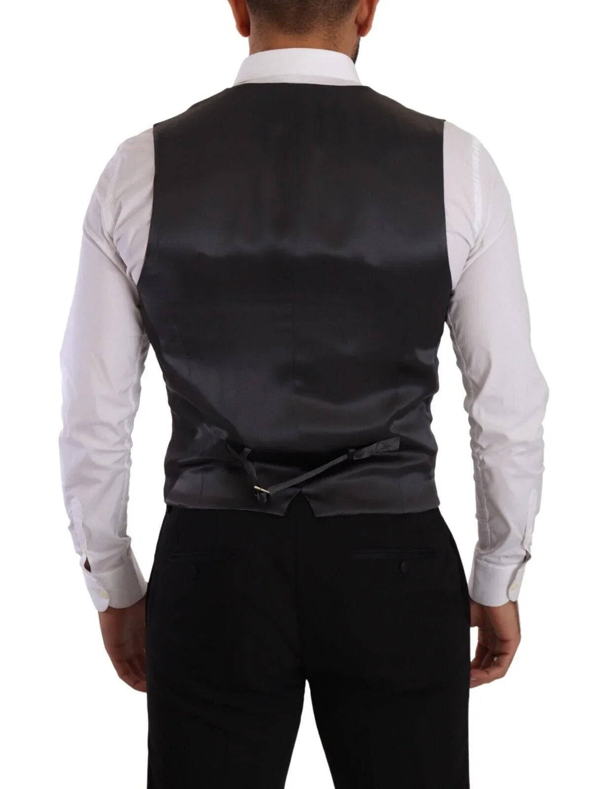 Dolce & Gabbana Formal Vests IT48 | M Dolce & Gabbana Elegant Striped Double-Breasted Dress Vest