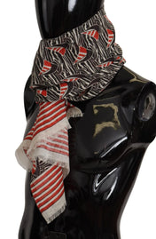 Dolce & Gabbana Linen Shirts Dolce & Gabbana Elegant Striped Linen Men's Scarf