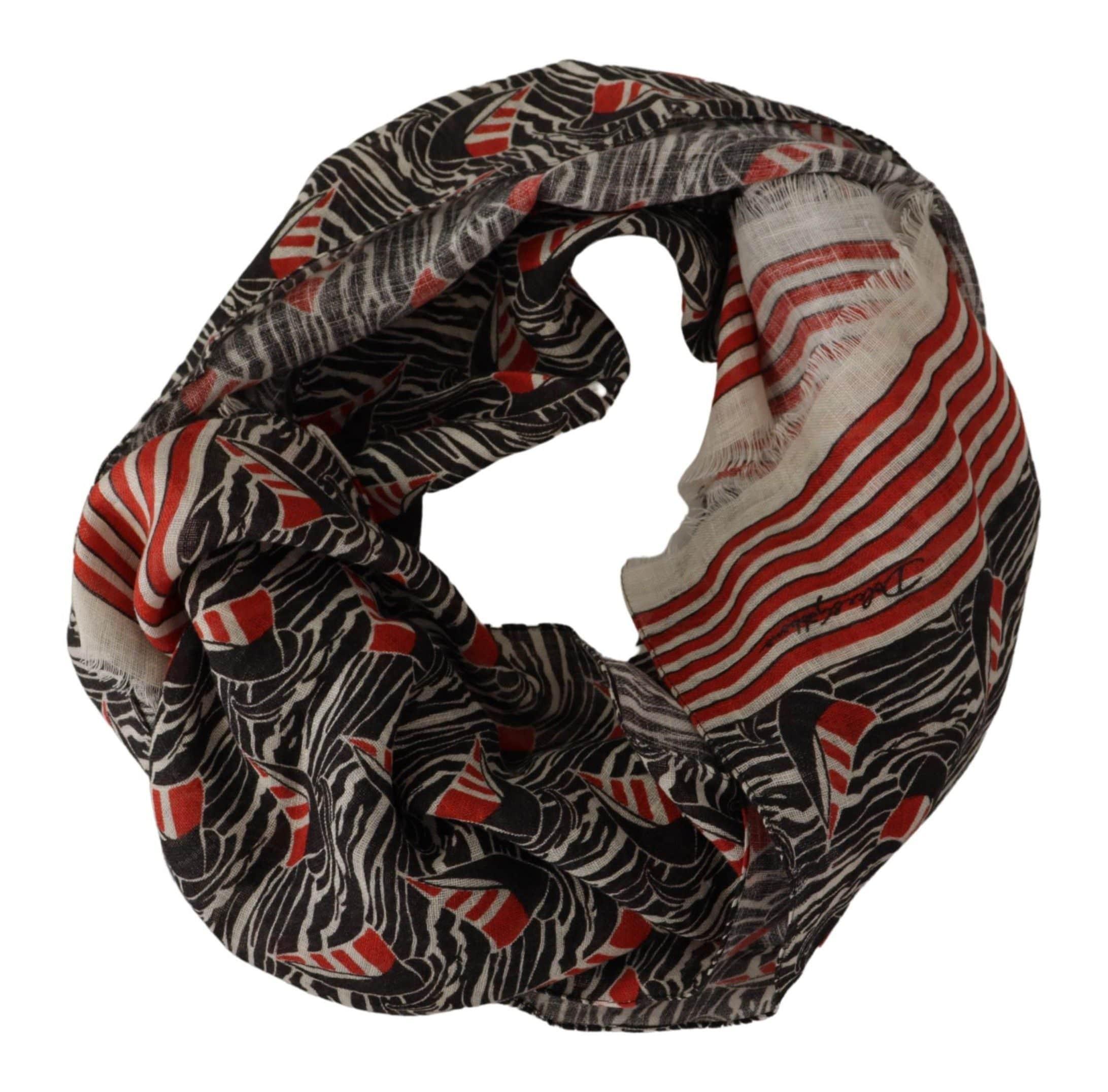 Dolce & Gabbana Linen Shirts Dolce & Gabbana Elegant Striped Linen Men's Scarf