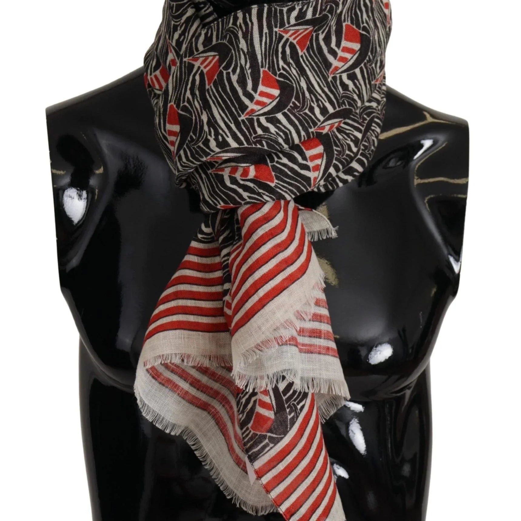 Dolce & Gabbana Linen Shirts Dolce & Gabbana Elegant Striped Linen Men's Scarf