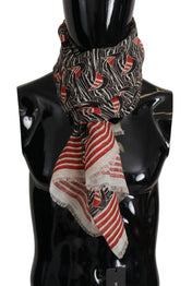 Dolce & Gabbana Linen Shirts Dolce & Gabbana Elegant Striped Linen Men's Scarf
