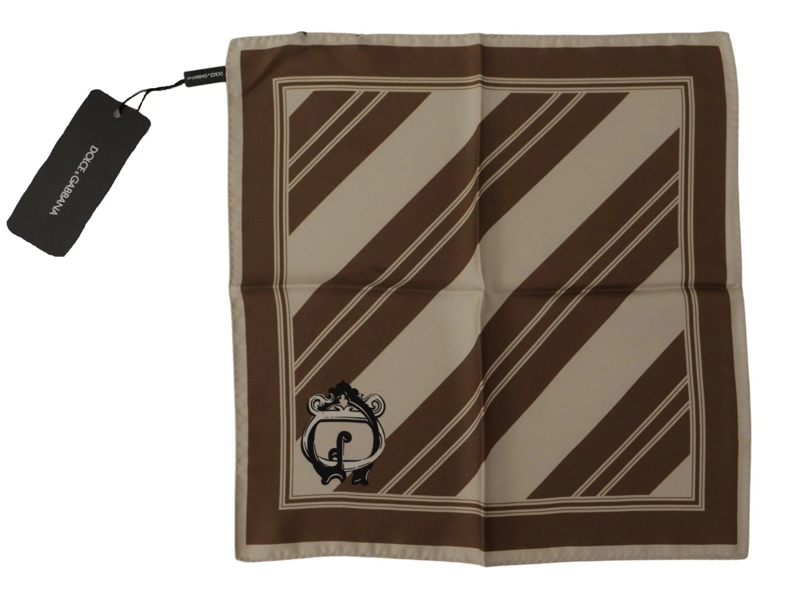 Dolce & Gabbana Scarves Dolce & Gabbana Elegant Striped Silk Men's Scarf