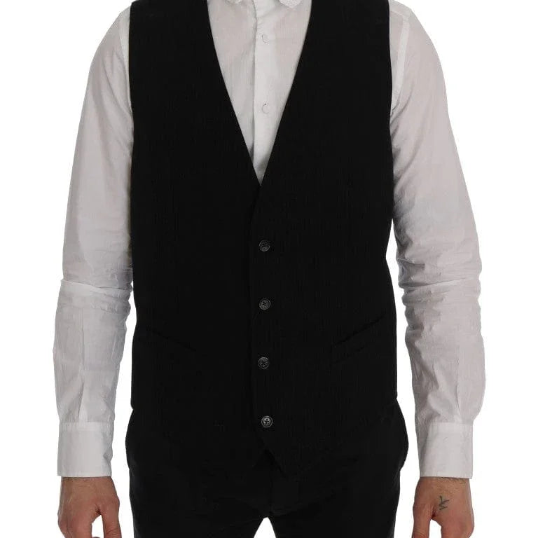 Dolce & Gabbana Formal Vests IT50 | L Dolce & Gabbana Elegant Striped Waistcoat Vest