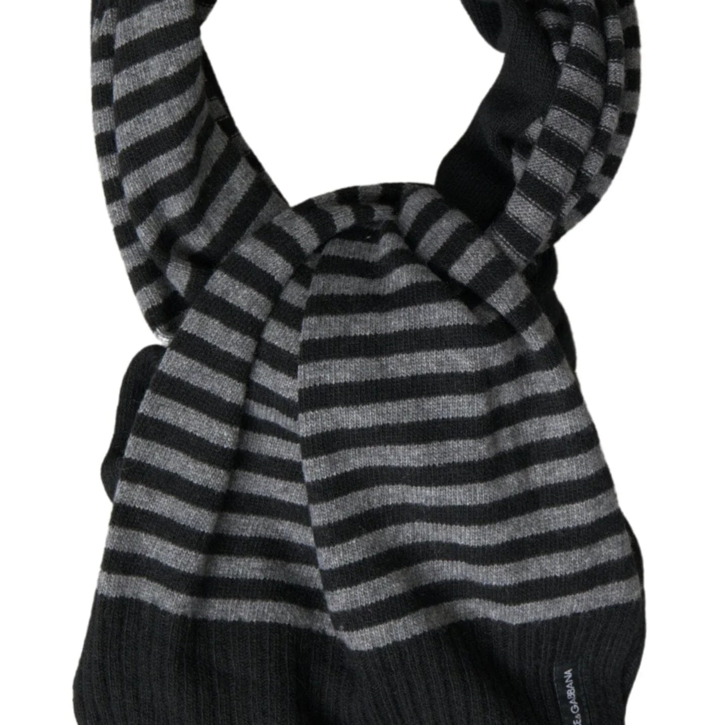 Dolce & Gabbana Scarves Dolce & Gabbana Elegant Striped Wool Blend Men's Scarf