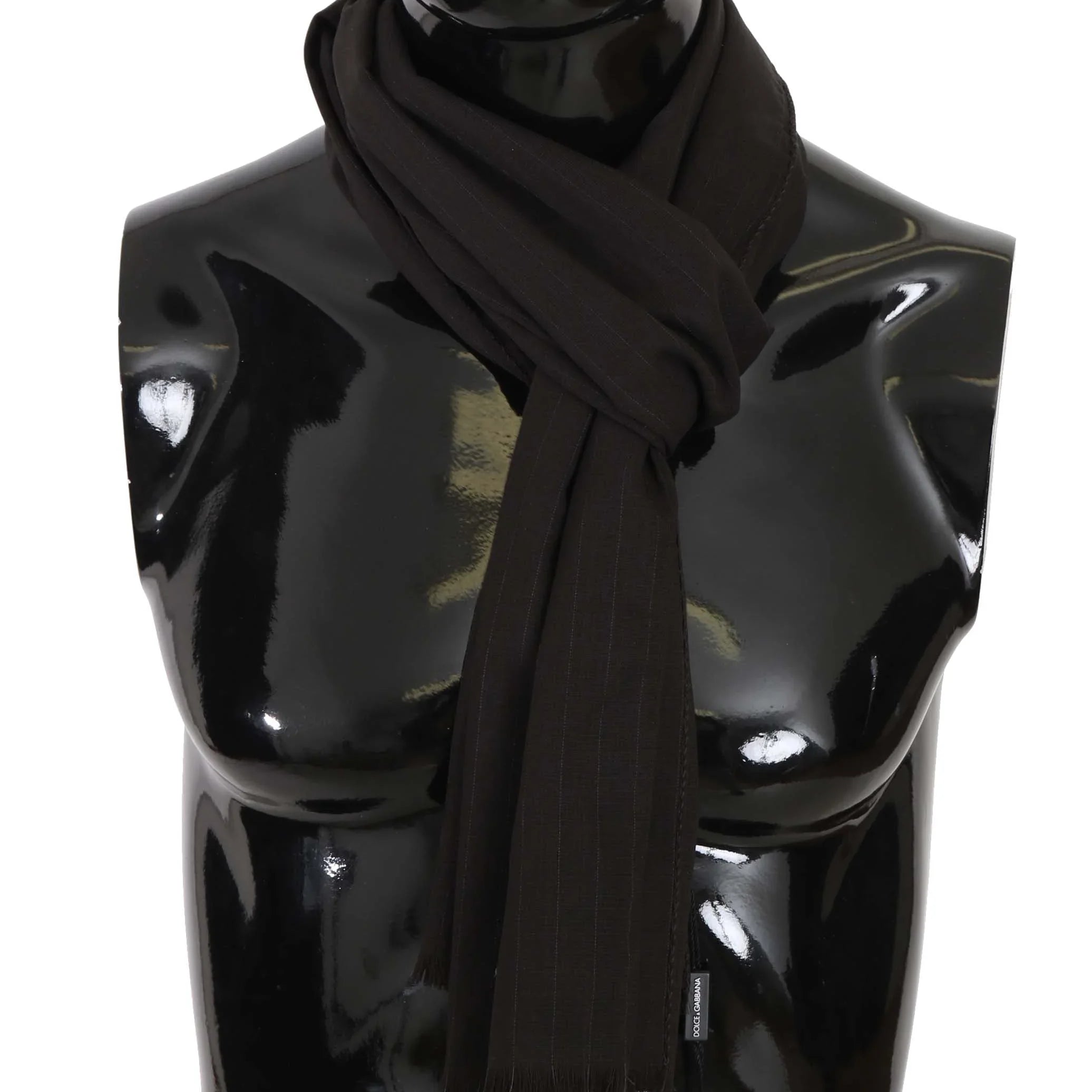 Dolce & Gabbana Scarves Dolce & Gabbana Elegant Striped Wool Men's Scarf