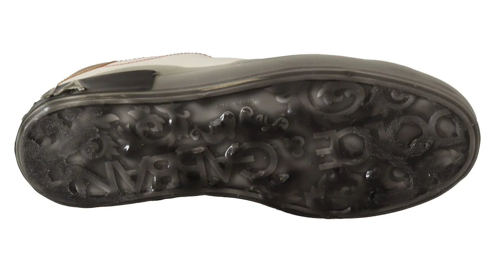 Dolce & Gabbana Sneakers Dolce & Gabbana Elegant White & Gold Leather Sneakers