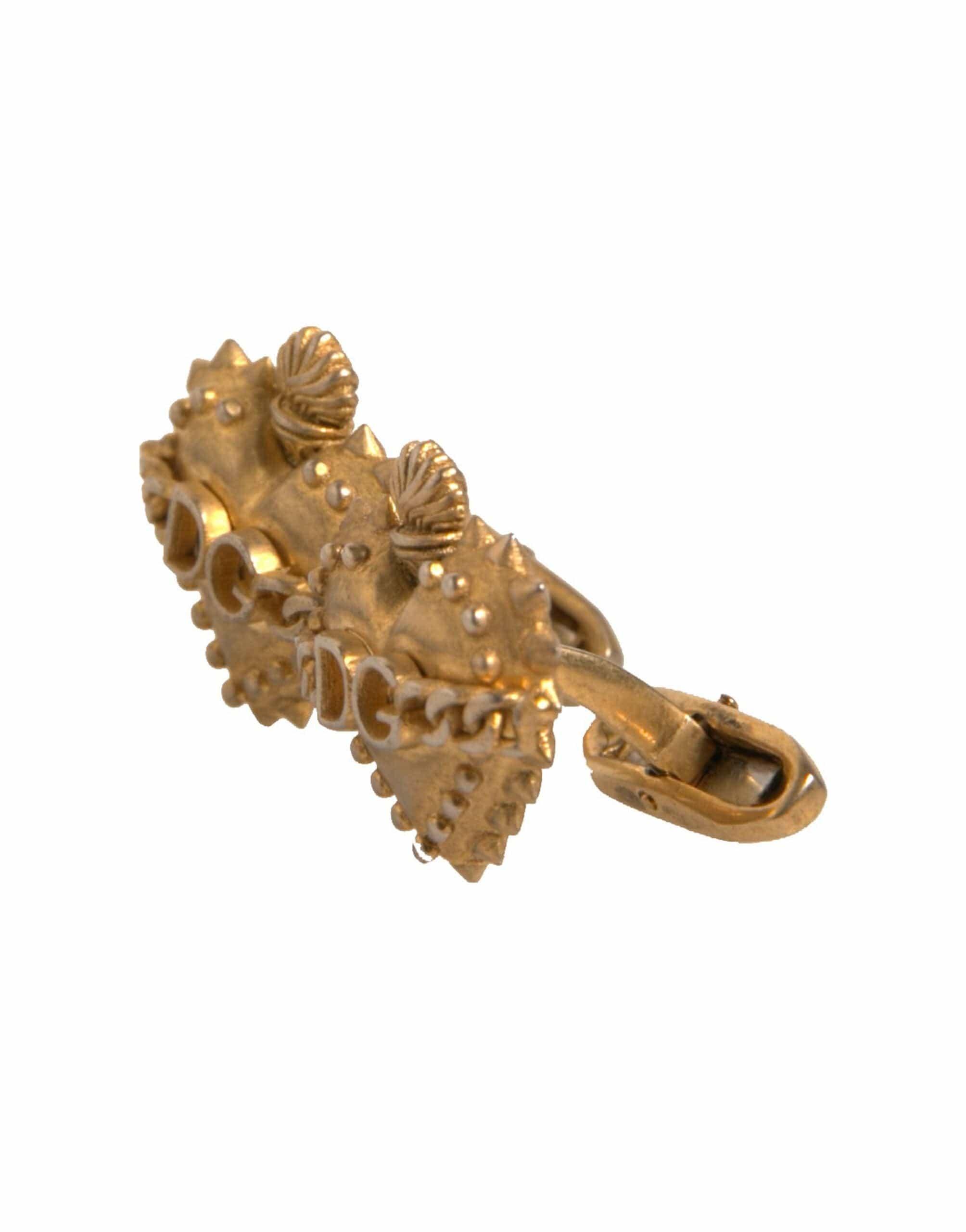 Dolce & Gabbana Dolce & Gabbana Gold 925 Sterling Silver DG Heart Cufflink