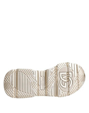 Dolce & Gabbana Sneakers Dolce & Gabbana Gold Sequin Iridiscent Daymaster Sneakers Shoes