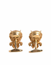 Dolce & Gabbana Dolce & Gabbana Gold Tone 925 Sterling Silver Crystal Cufflink