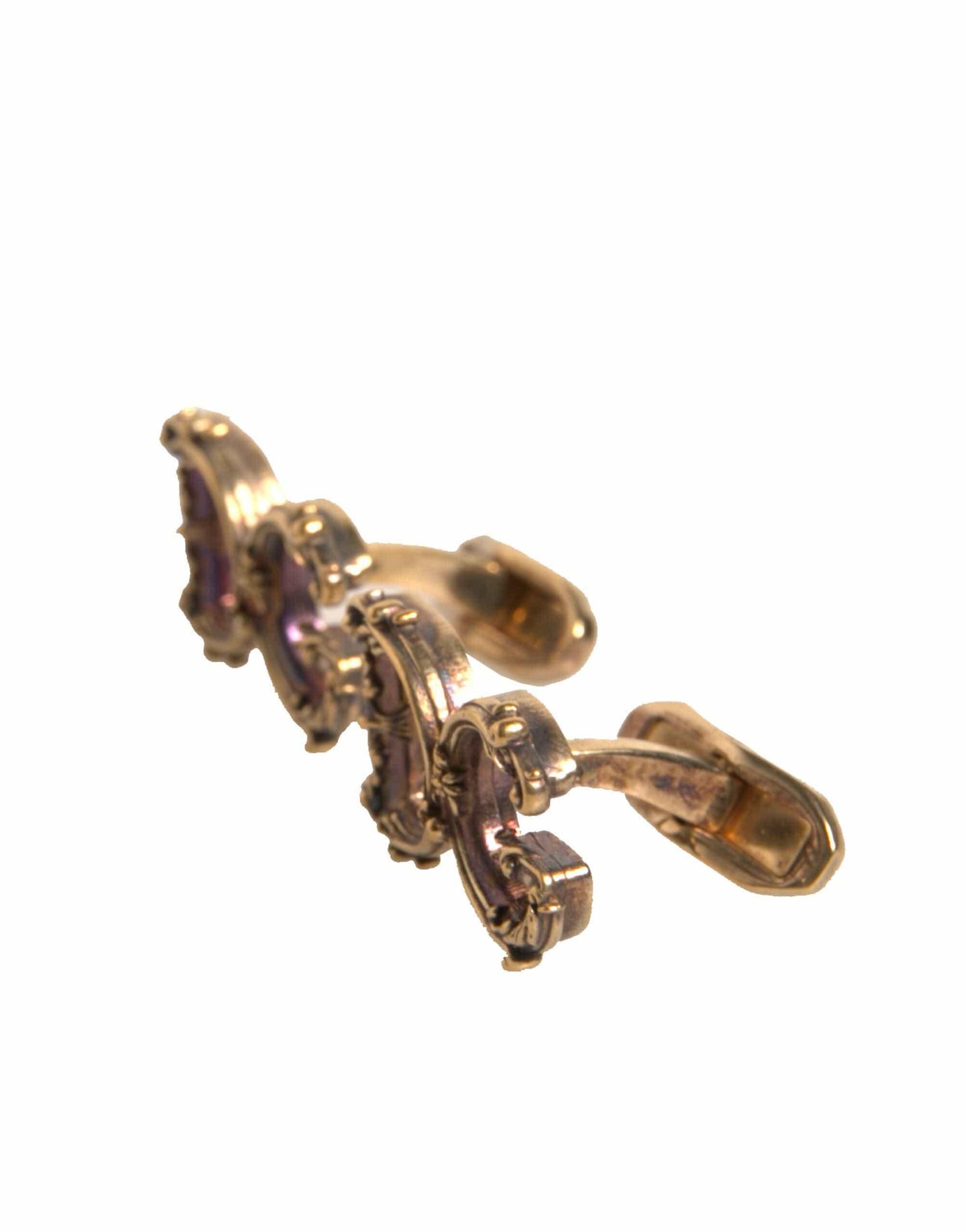 Dolce & Gabbana Dolce & Gabbana Gold Tone 925 Sterling Silver DG Logo Cufflink