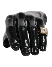 Dolce & Gabbana EU58 | US9 Dolce & Gabbana Gold Tone Sterling Silver 925 Crystals Ring