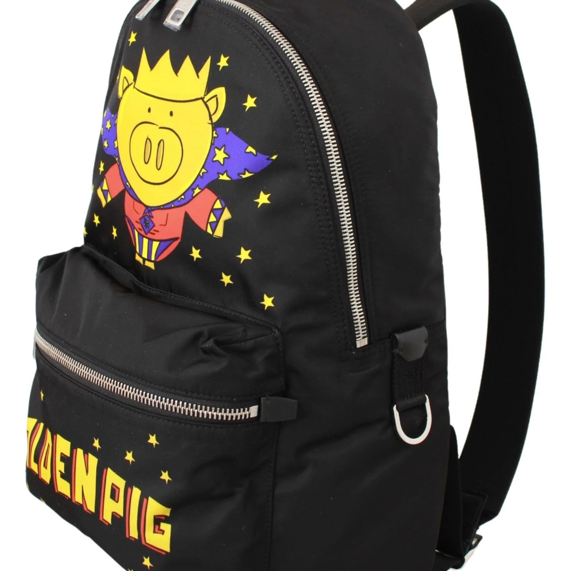 Dolce & Gabbana Backpacks Dolce & Gabbana Golden Pig Motif Luxe Backpack