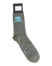 Dolce & Gabbana L Dolce & Gabbana Gray Cotton DG Bear Mid Calf Socks