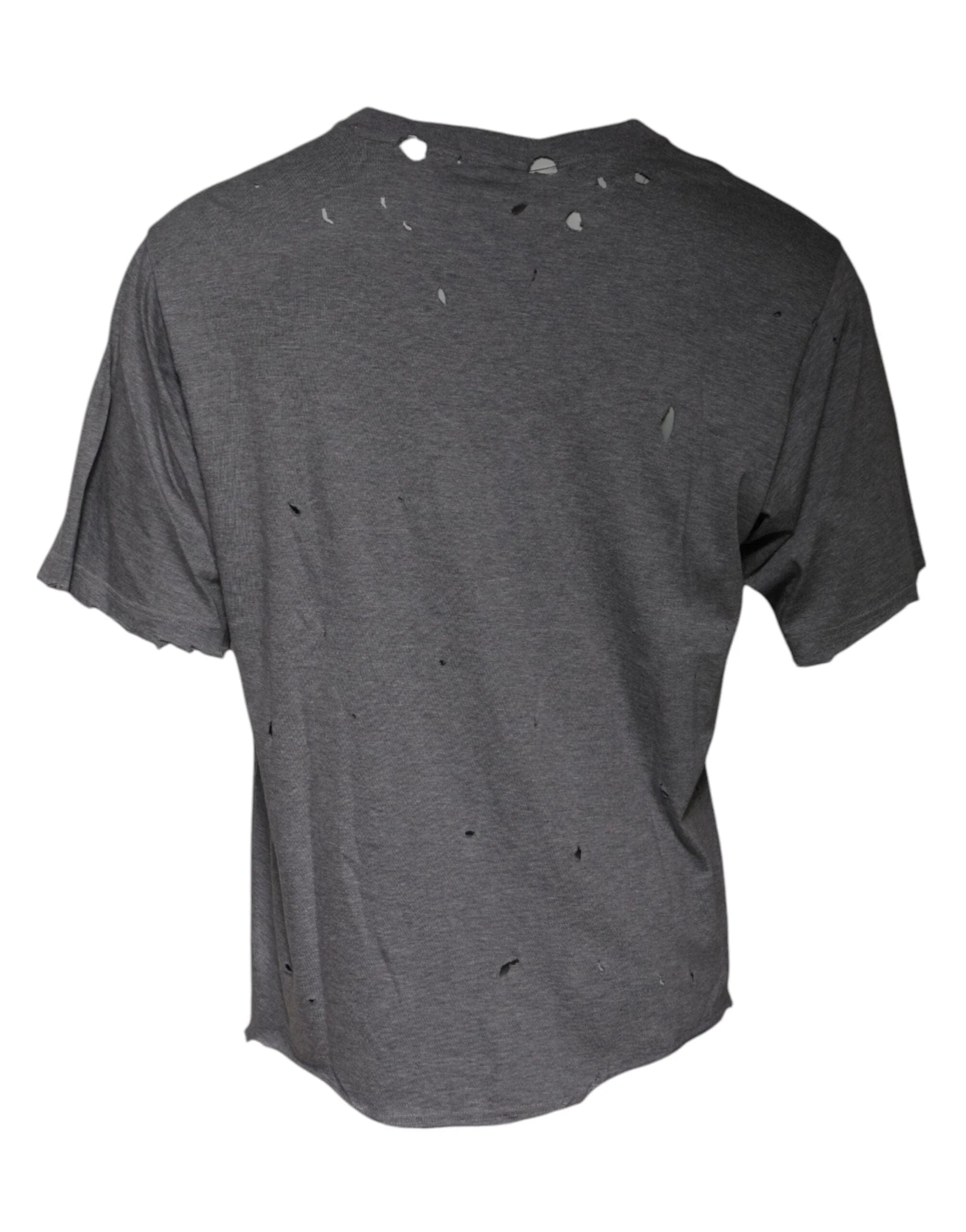 Dolce & Gabbana T-Shirts IT54 | XL Dolce & Gabbana Gray Logo Crew Neck Short Sleeves T-shirt