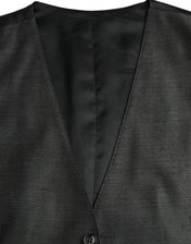 Dolce & Gabbana Vests IT48 | M Dolce & Gabbana Gray Wool Formal Dress Waistcoat Vest