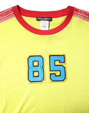 Dolce & Gabbana T-Shirts IT52 | XL Dolce & Gabbana Green Cotton 85 Patch Crew Neck T-shirt