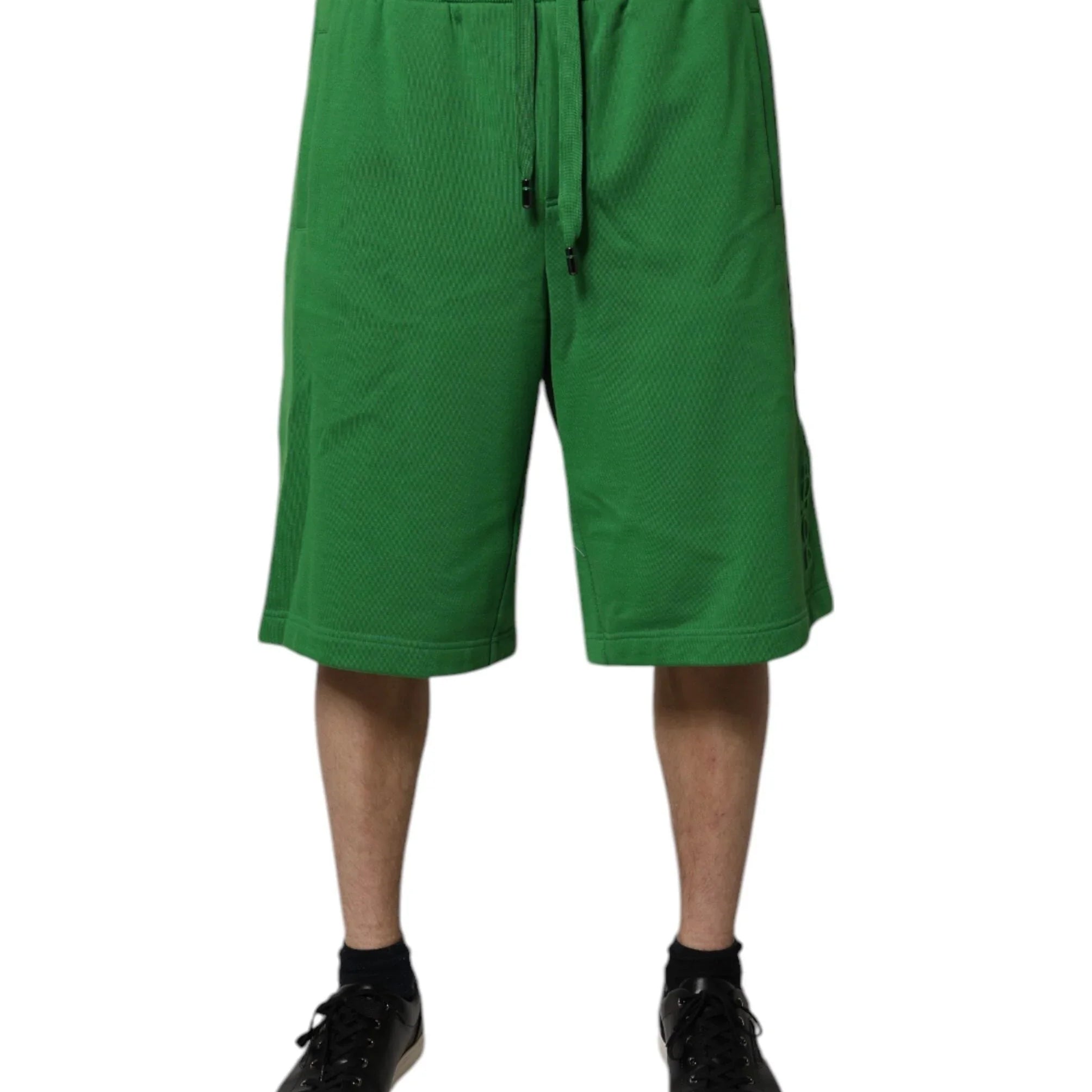 Chino Shorts IT48 | M Dolce & Gabbana Green Cotton Men Sweatshorts Bermuda Shorts