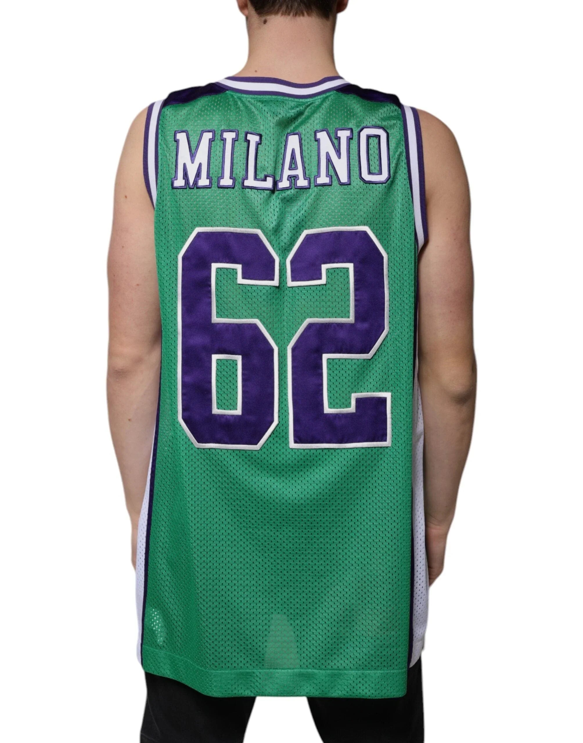 Dolce & Gabbana T-Shirts ÌT40| XXS Dolce & Gabbana Green Polyester Jersey Sleeveless T-shirt