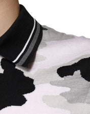 Dolce & Gabbana Premium Polos IT46 | S Dolce & Gabbana Multicolor Camouflage Collared Polo T-shirt