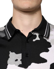 Dolce & Gabbana Premium Polos IT46 | S Dolce & Gabbana Multicolor Camouflage Collared Polo T-shirt