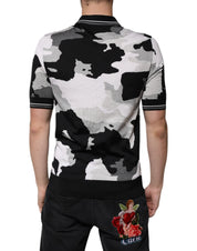 Dolce & Gabbana Premium Polos IT46 | S Dolce & Gabbana Multicolor Camouflage Collared Polo T-shirt