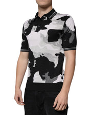 Dolce & Gabbana Premium Polos IT46 | S Dolce & Gabbana Multicolor Camouflage Collared Polo T-shirt
