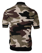 Dolce & Gabbana Premium Polos IT50 | L Dolce & Gabbana Multicolor Camouflage Collared Polo T-shirt