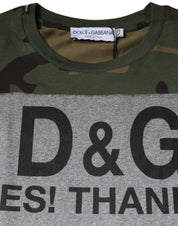 Dolce & Gabbana T-Shirts IT44 | XS Dolce & Gabbana Multicolor Camouflage Cotton Crew Neck T-shirt