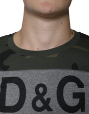 Dolce & Gabbana T-Shirts IT44 | XS Dolce & Gabbana Multicolor Camouflage Cotton Crew Neck T-shirt