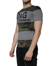 Dolce & Gabbana T-Shirts IT44 | XS Dolce & Gabbana Multicolor Camouflage Cotton Crew Neck T-shirt