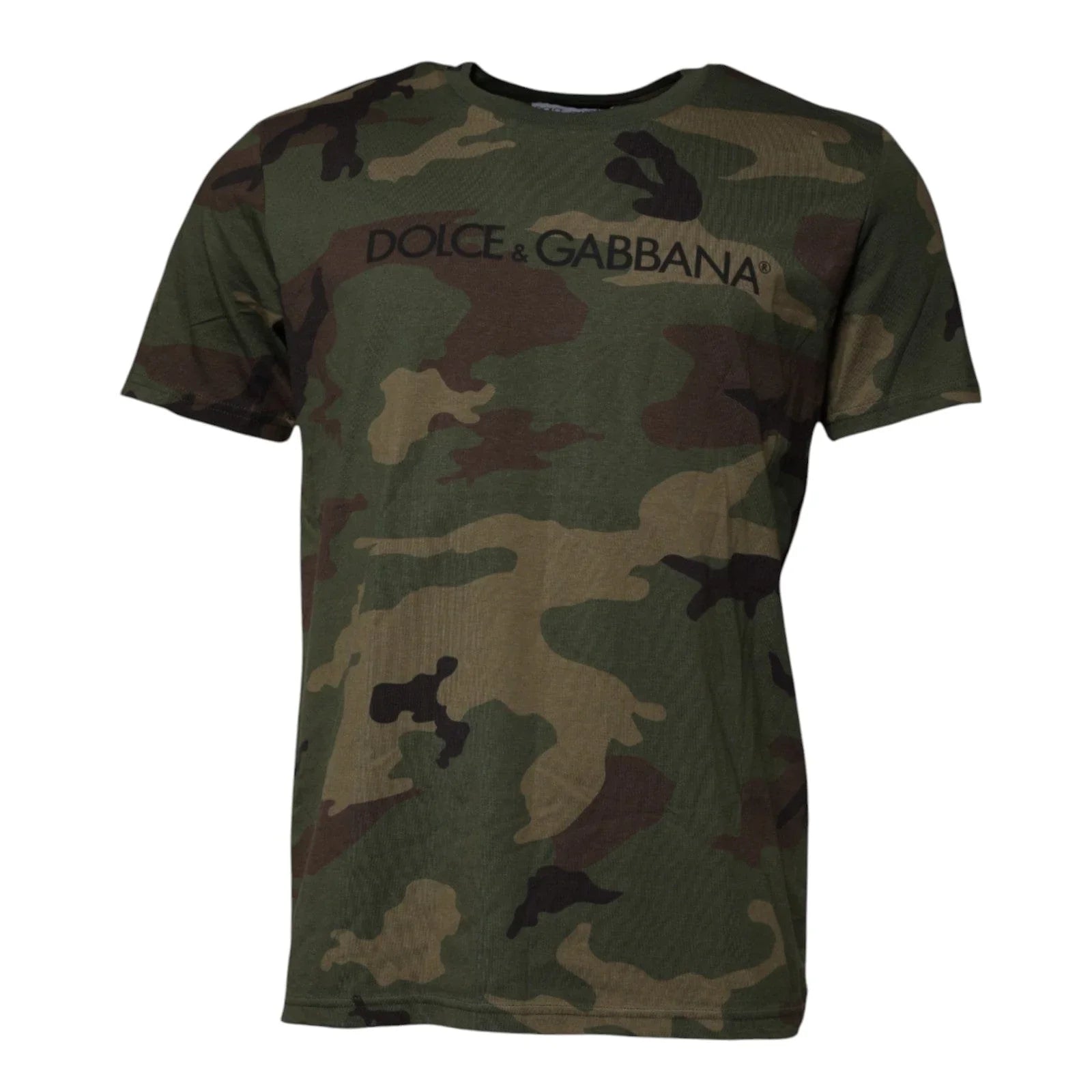 Dolce & Gabbana T-Shirts IT44 | XS Dolce & Gabbana Multicolor Camouflage Cotton Crew Neck T-shirt