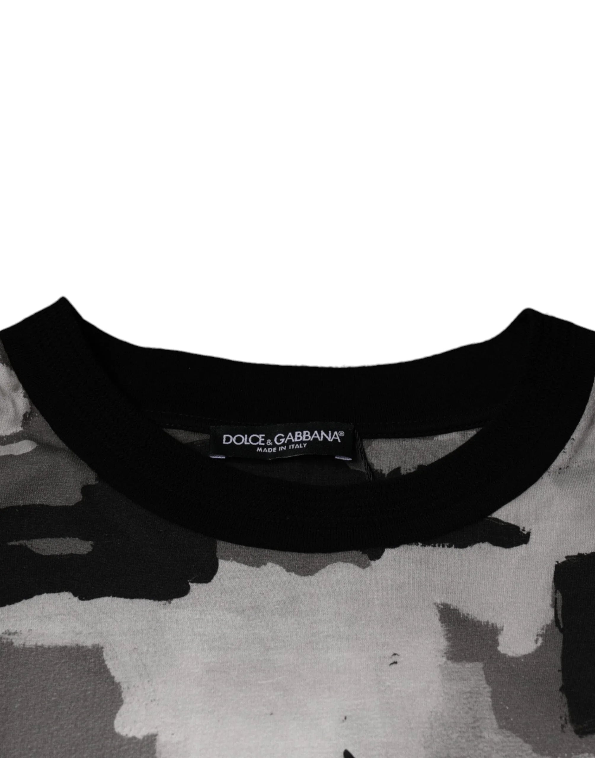 Dolce & Gabbana T-Shirts IT50 | L Dolce & Gabbana Multicolor Camouflage Cotton Crewneck T-shirt