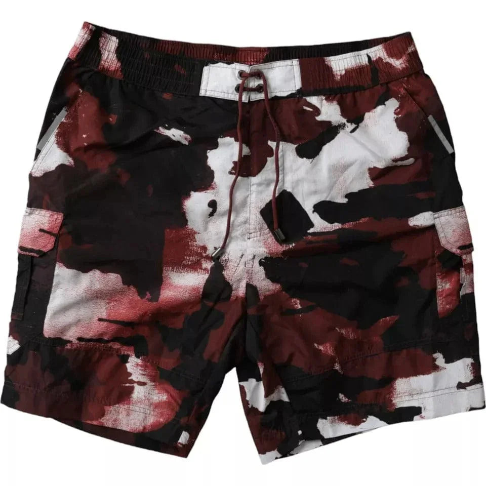Dolce & Gabbana Swimsuits Dolce & Gabbana Multicolor Camouflage DG Logo Beachwear Shorts Swimwear