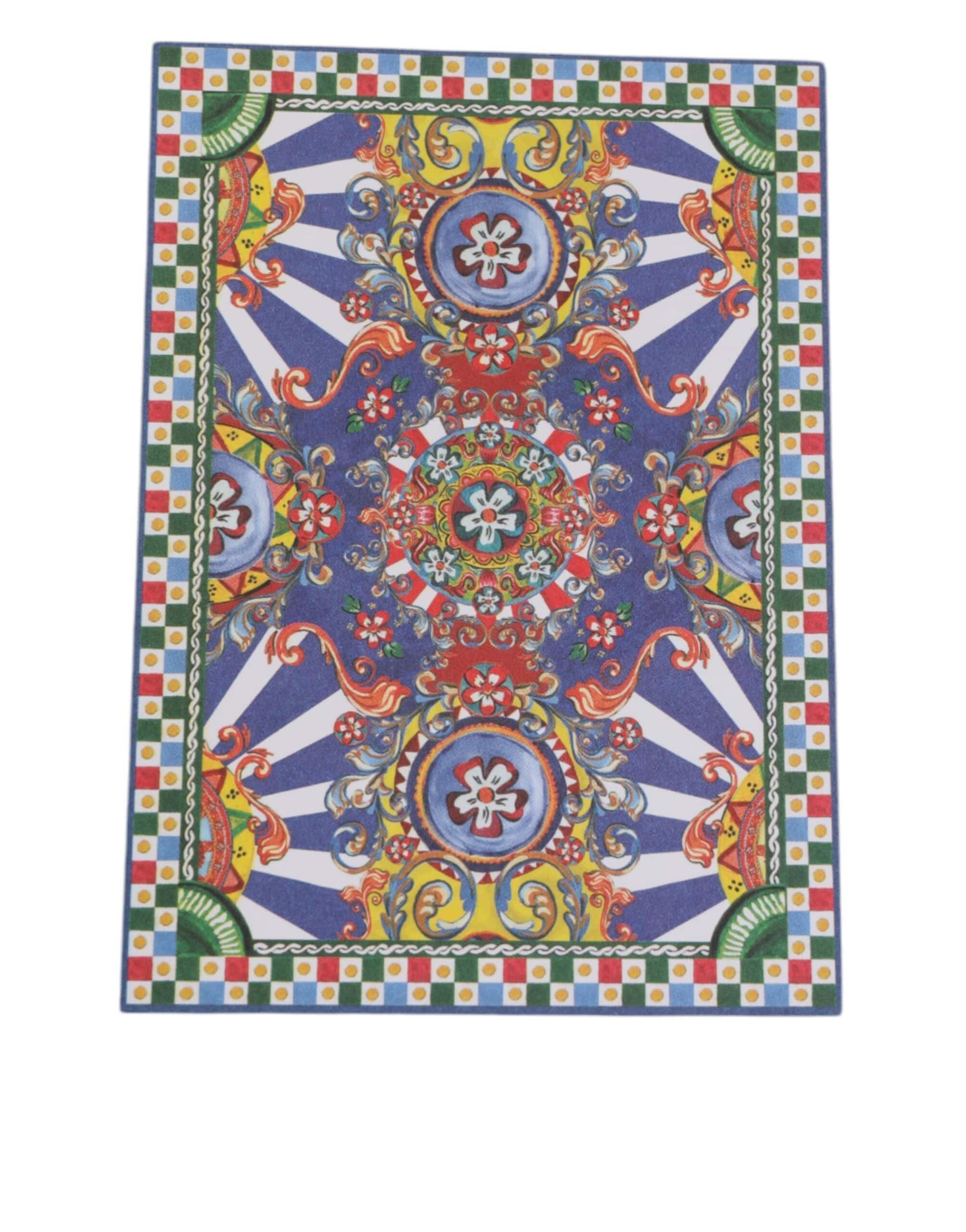 Dolce & Gabbana Dolce & Gabbana Multicolor Carretto Siciliano Envelope Post Card Holder
